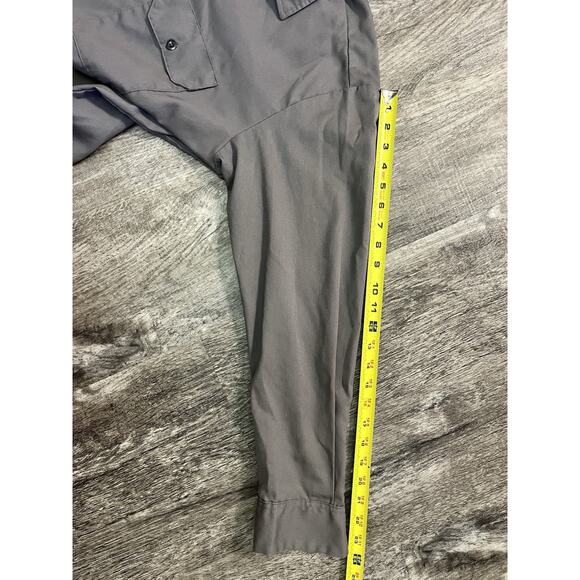 Dickies Flex Men’s Large Gray Long Sleeve Work Shirt Button Front Utility Top - Picture 6 of 7
